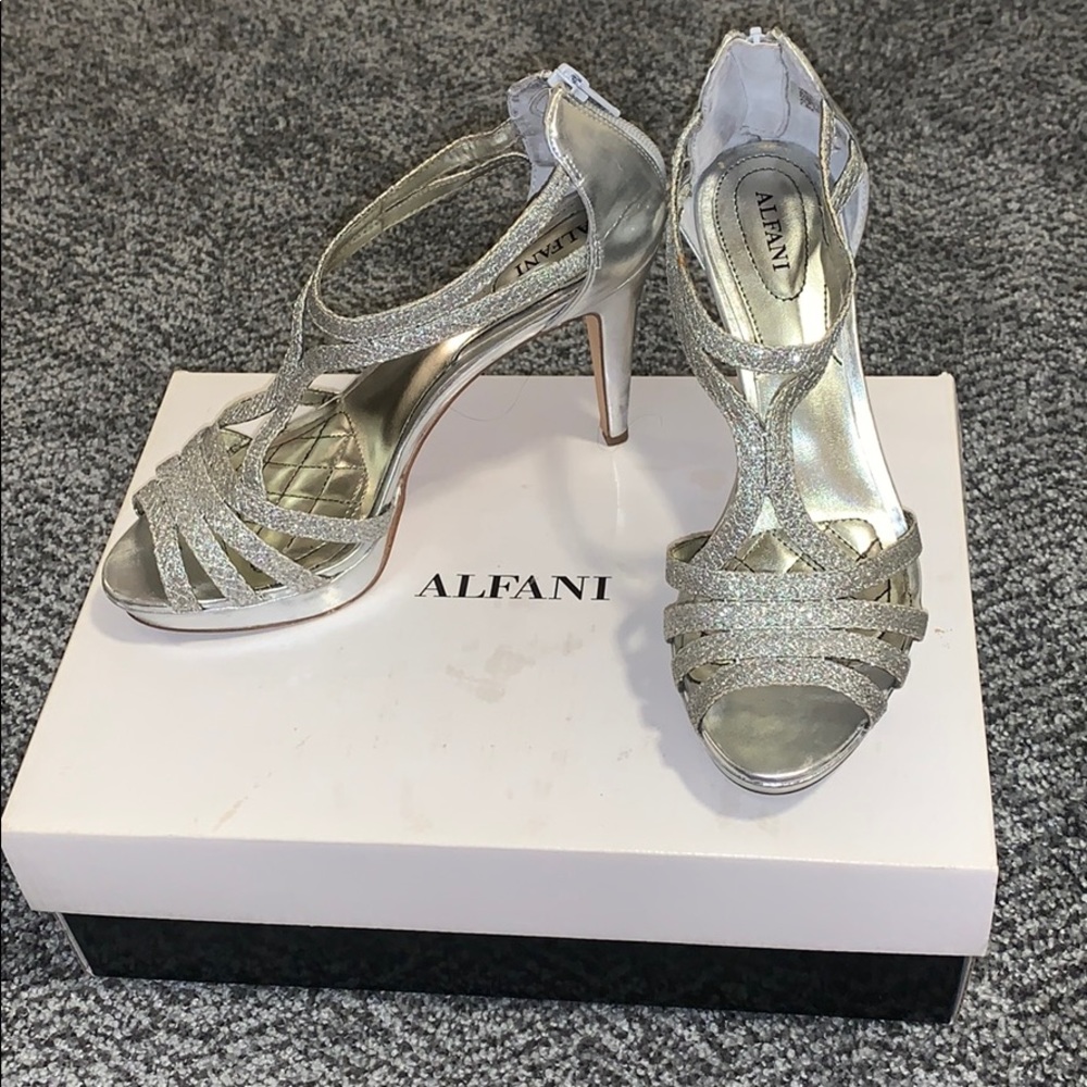Alfani silver high heel.